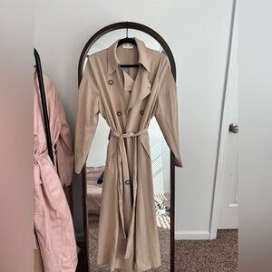 Elegant Beige Trench Coat